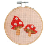 Cotton Clara - Toadstool Cross Stitch Kit - Red | Scout & Co