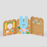 Wrap - Rabbit In Burrow fold-out card | Scout & Co