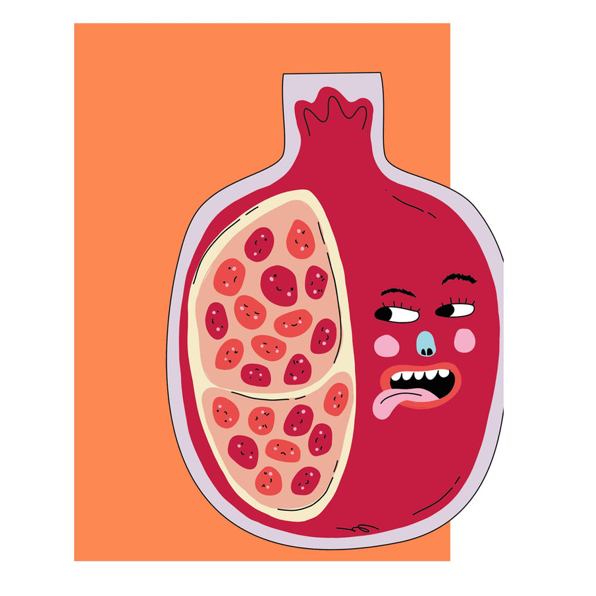 Eat The Moon - Hey Pomegranate! die cut card | Scout & Co