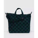 Baggu - Horizontal zip duck bag - Navy Green Check | Scout & Co