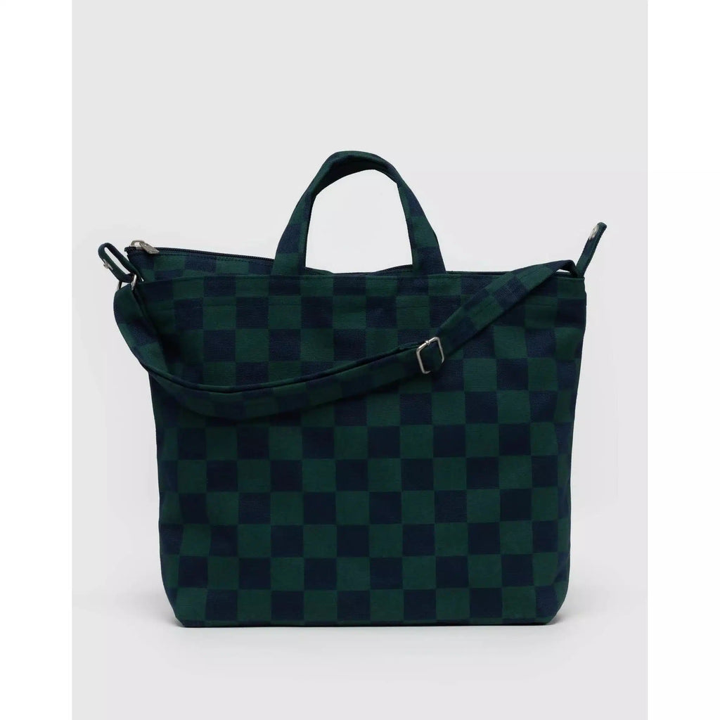 Baggu - Horizontal zip duck bag - Navy Green Check | Scout & Co