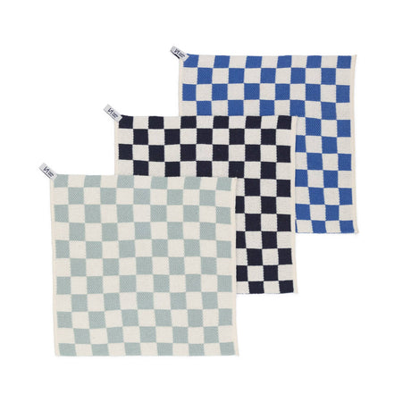 Sophie Home - Reusable Cotton Dishcloths - Check Cobalt
