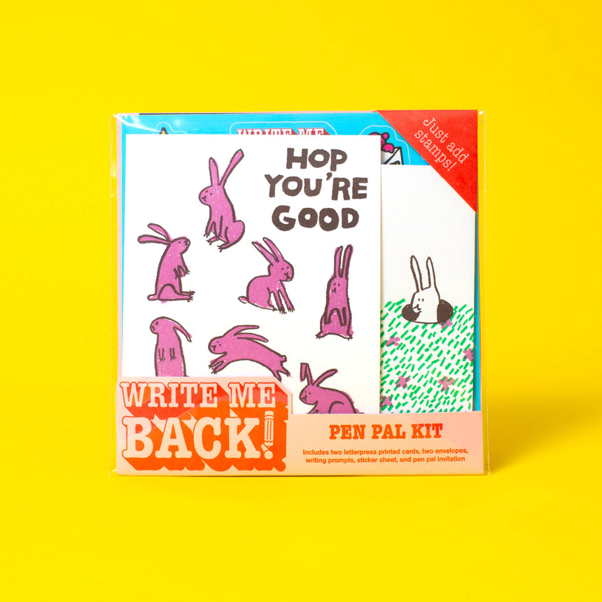 Egg Press - Pen Pal letter writing kit - Hope You're Good Bunnies | Scout & Co