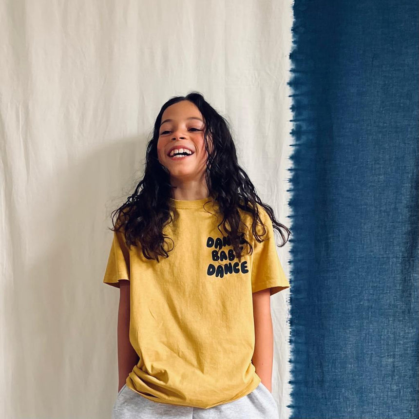 Young Double x Scout & Co exclusive - Dance Baby Dance T-shirt - Mustard | Scout & Co