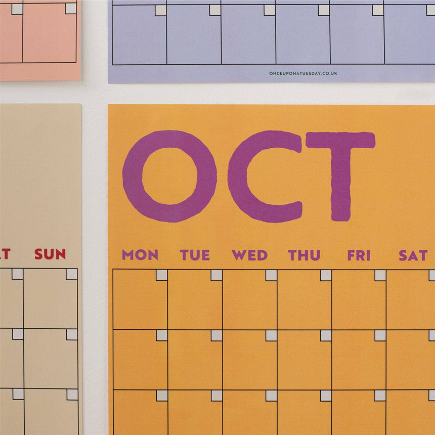 Good Tuesday - Monthly Undated A3 Wall Planner - Colourburst | Scout & Co