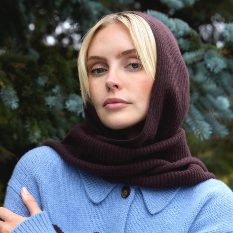 TBCo - Merino Wool Hood in Brown | Scout & Co