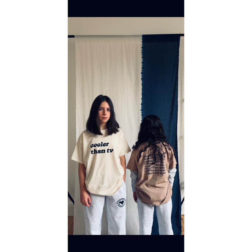 Young Double x Scout & Co exclusive - Younger & Wiser T-shirt - Clay | Scout & Co