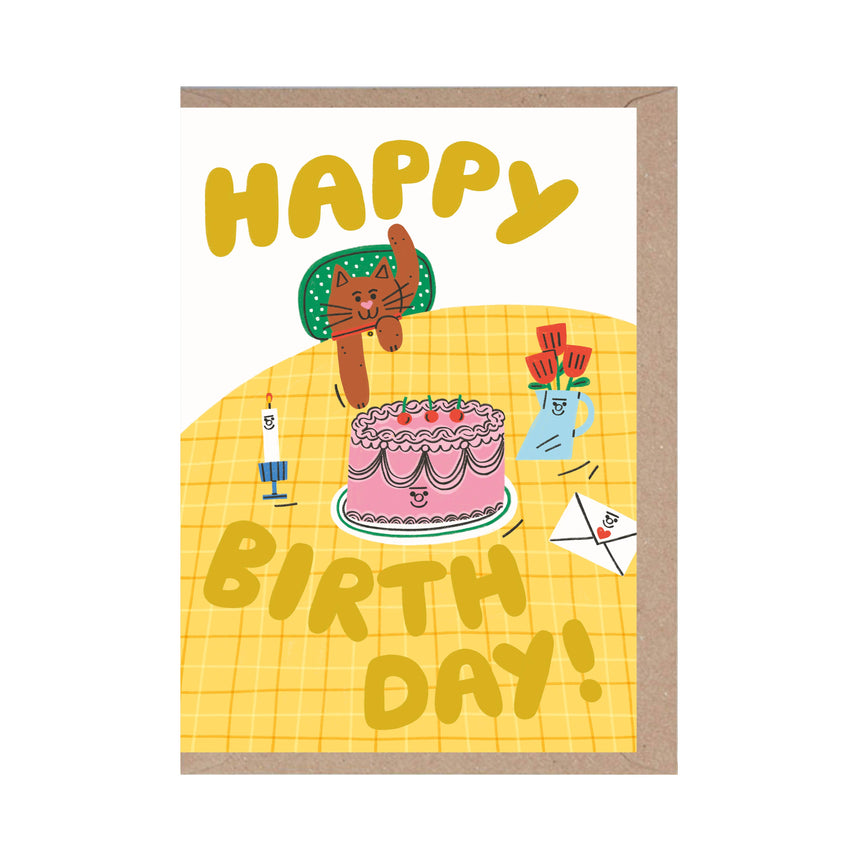 Rumble Cards - Happy Birthday cat cake card | Scout & Co