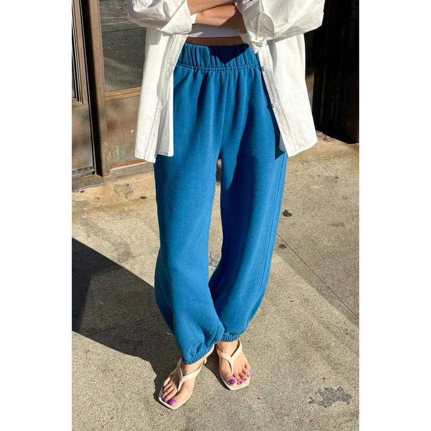 Le Bon Shoppe - French Terry Balloon pants - Teal Blue | Scout & Co