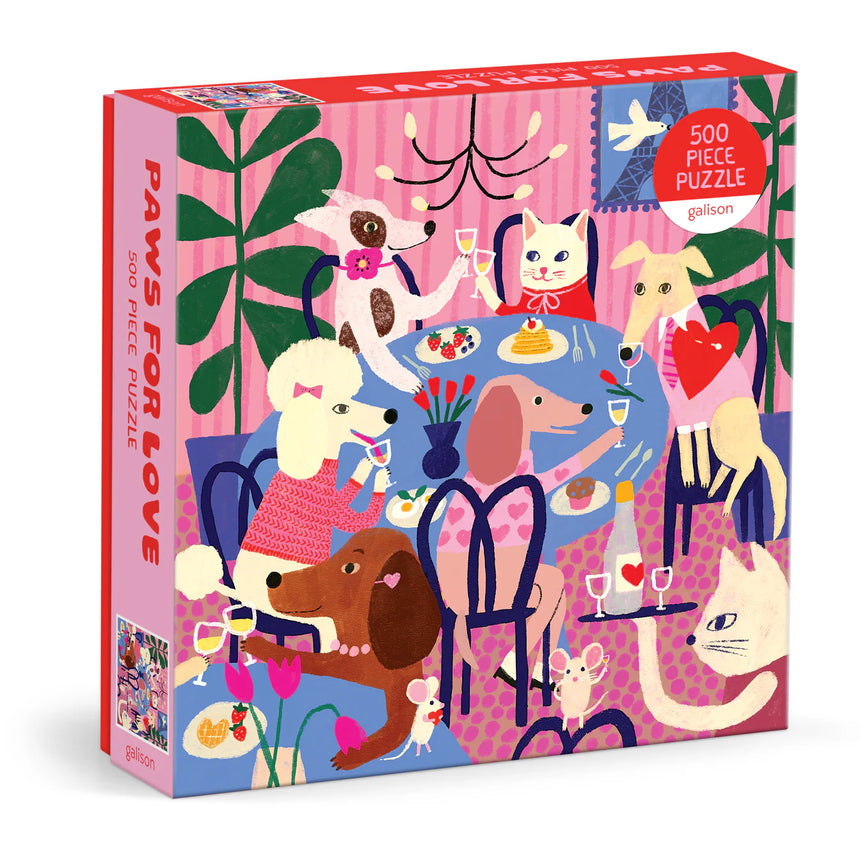 Galison - Paws For Love jigsaw puzzle - 500 pieces