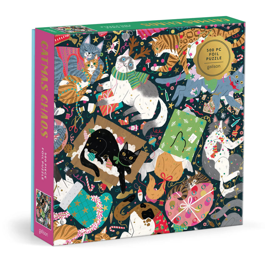 Galison - Catmas Chaos jigsaw puzzle - 500 pieces