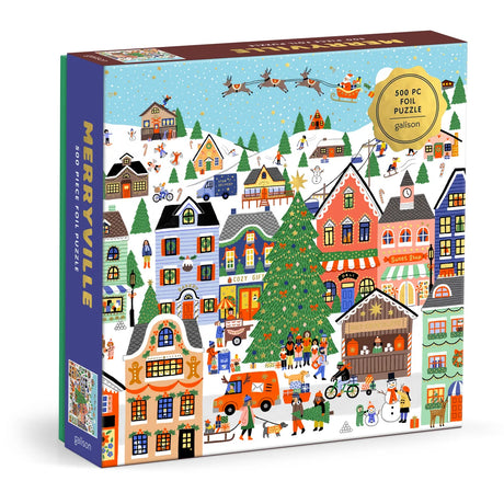 Galison - Merryville foil jigsaw puzzle - 500 pieces | Scout & Co