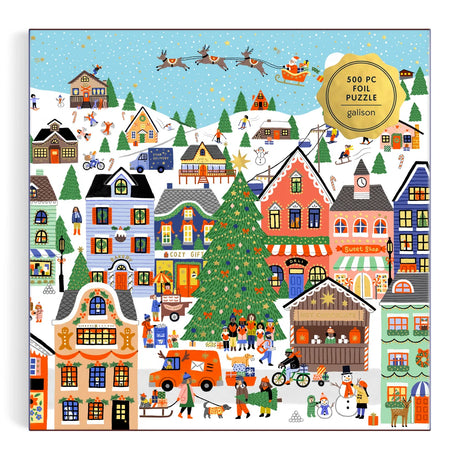 Galison - Merryville foil jigsaw puzzle - 500 pieces | Scout & Co