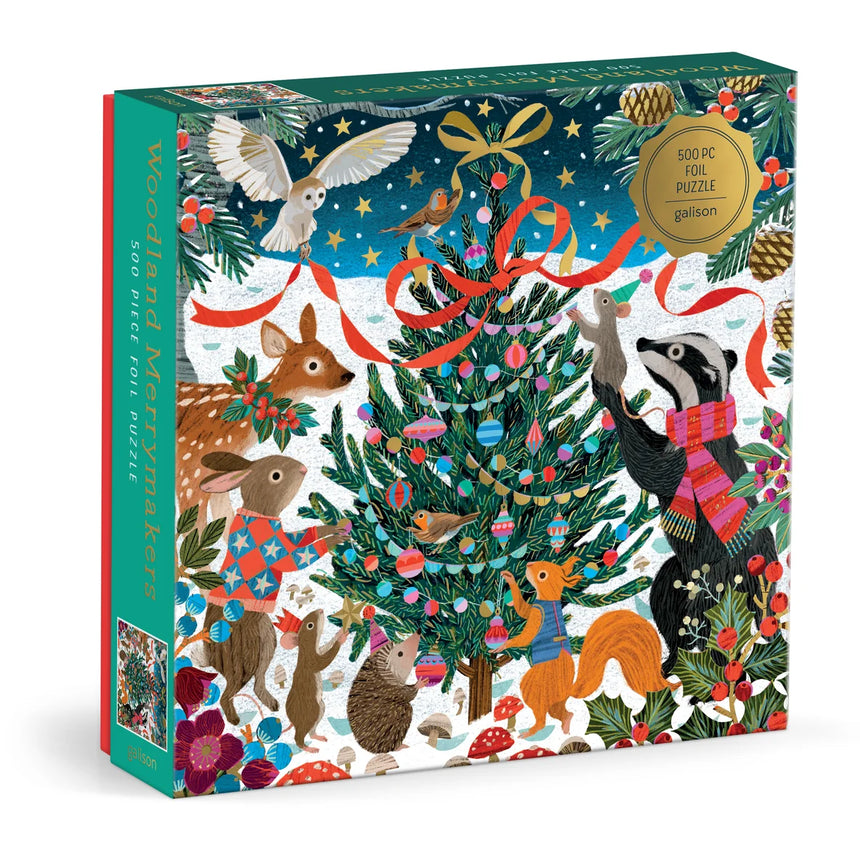 Galison - Woodland Merrymakers foil jigsaw puzzle - 500 pieces | Scout & Co