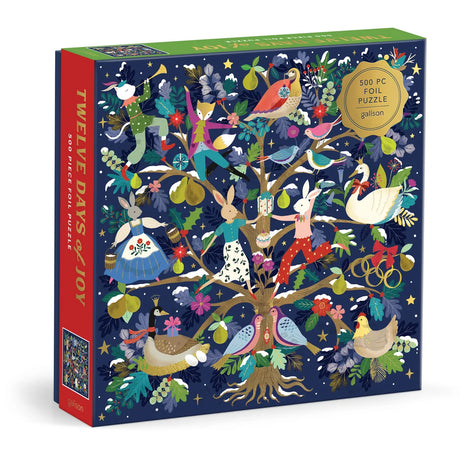 Galison - 12 Days Of Joy foil jigsaw puzzle - 500 pieces | Scout & Co