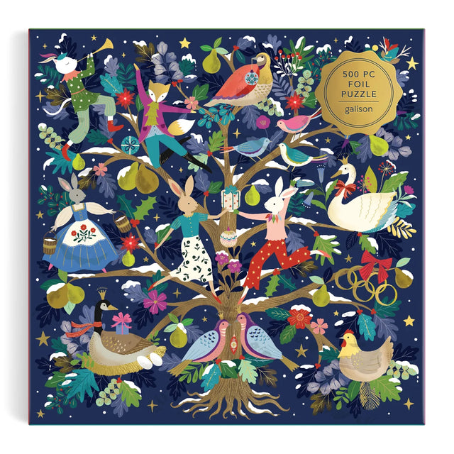 Galison - 12 Days Of Joy foil jigsaw puzzle - 500 pieces | Scout & Co