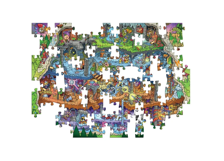 Jamie Smart - Hero Slam 200-piece jigsaw puzzle: Inside the Temple of the Cat Demon