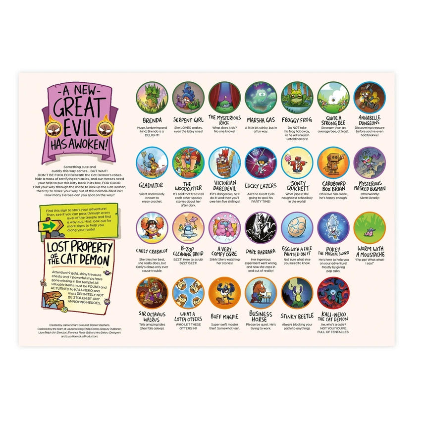 Jamie Smart - Hero Slam 200-piece jigsaw puzzle: Inside the Temple of the Cat Demon