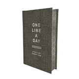 One Line A Day: Charcoal canvas 5-year memory book | Scout & Co