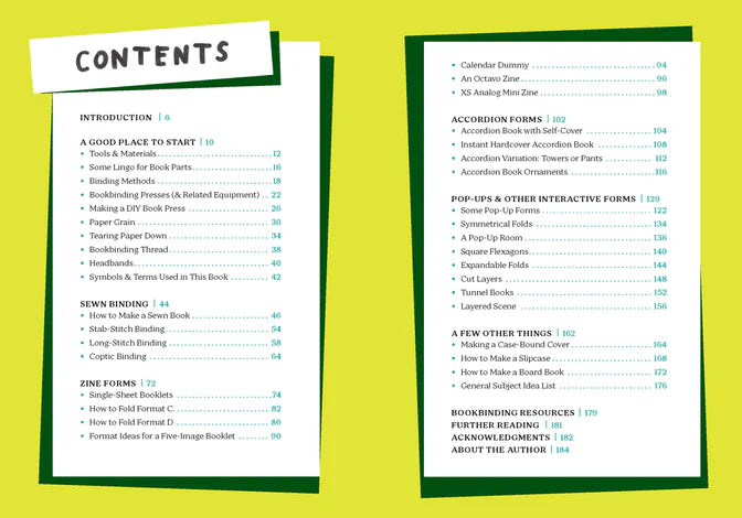 Zine Making & Bookbinding: A Beginner's Guide in 25 Projects - Lauren Simkin Berke