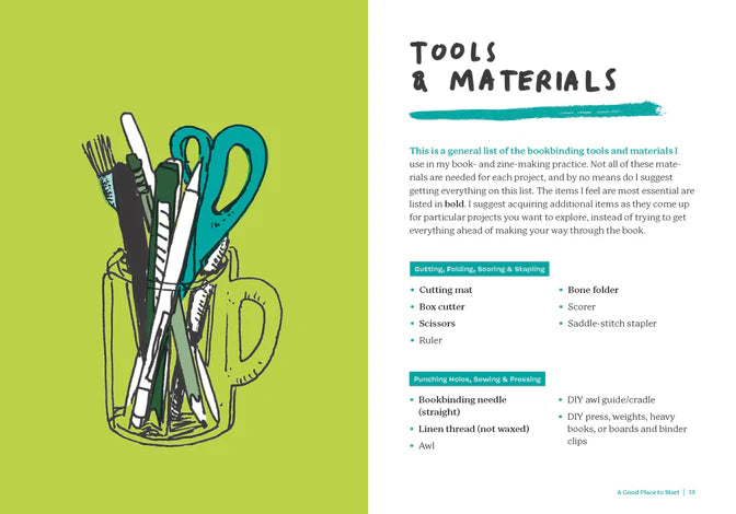 Zine Making & Bookbinding: A Beginner's Guide in 25 Projects - Lauren Simkin Berke
