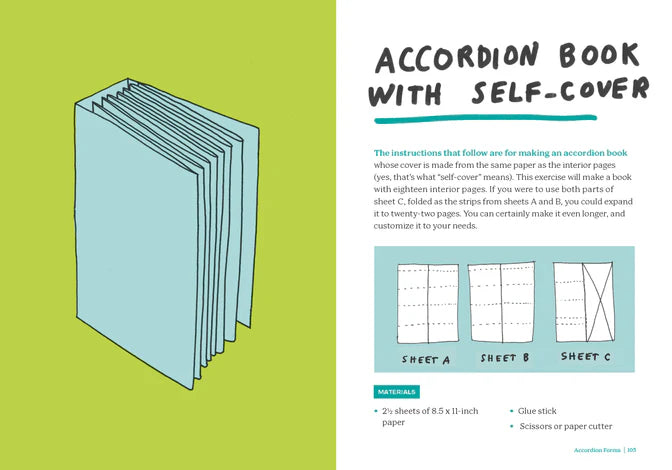 Zine Making & Bookbinding: A Beginner's Guide in 25 Projects - Lauren Simkin Berke