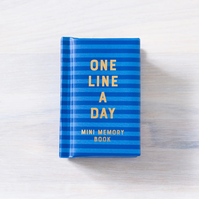 Mini One Line A Day: Navy Stripes canvas 1-year memory book | Scout & Co