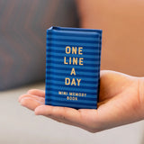 Mini One Line A Day: Navy Stripes canvas 1-year memory book | Scout & Co