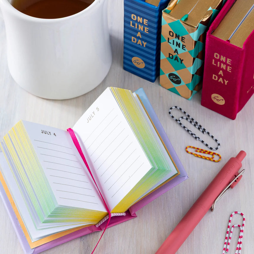 Mini One Line A Day: Radiant Glow canvas 1-year memory book | Scout & Co