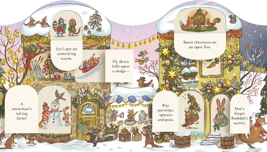 Brown Bear Wood: Christmas is Coming to Town! Fold-Out Advent Calendar - Rachel Piercey