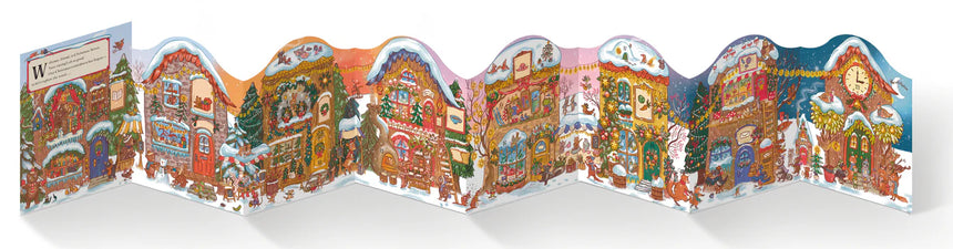 Brown Bear Wood: Christmas is Coming to Town! Fold-Out Advent Calendar - Rachel Piercey
