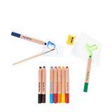 Moulin Roty - Les Schmouks 3-in-1 colouring pencils - set of 9 | Scout & Co