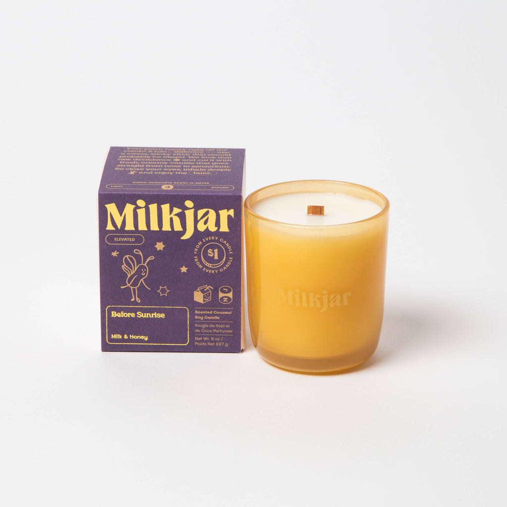 Milk Jar Candle Co - Before Sunrise scented - Milk & Honey | Scout & Co