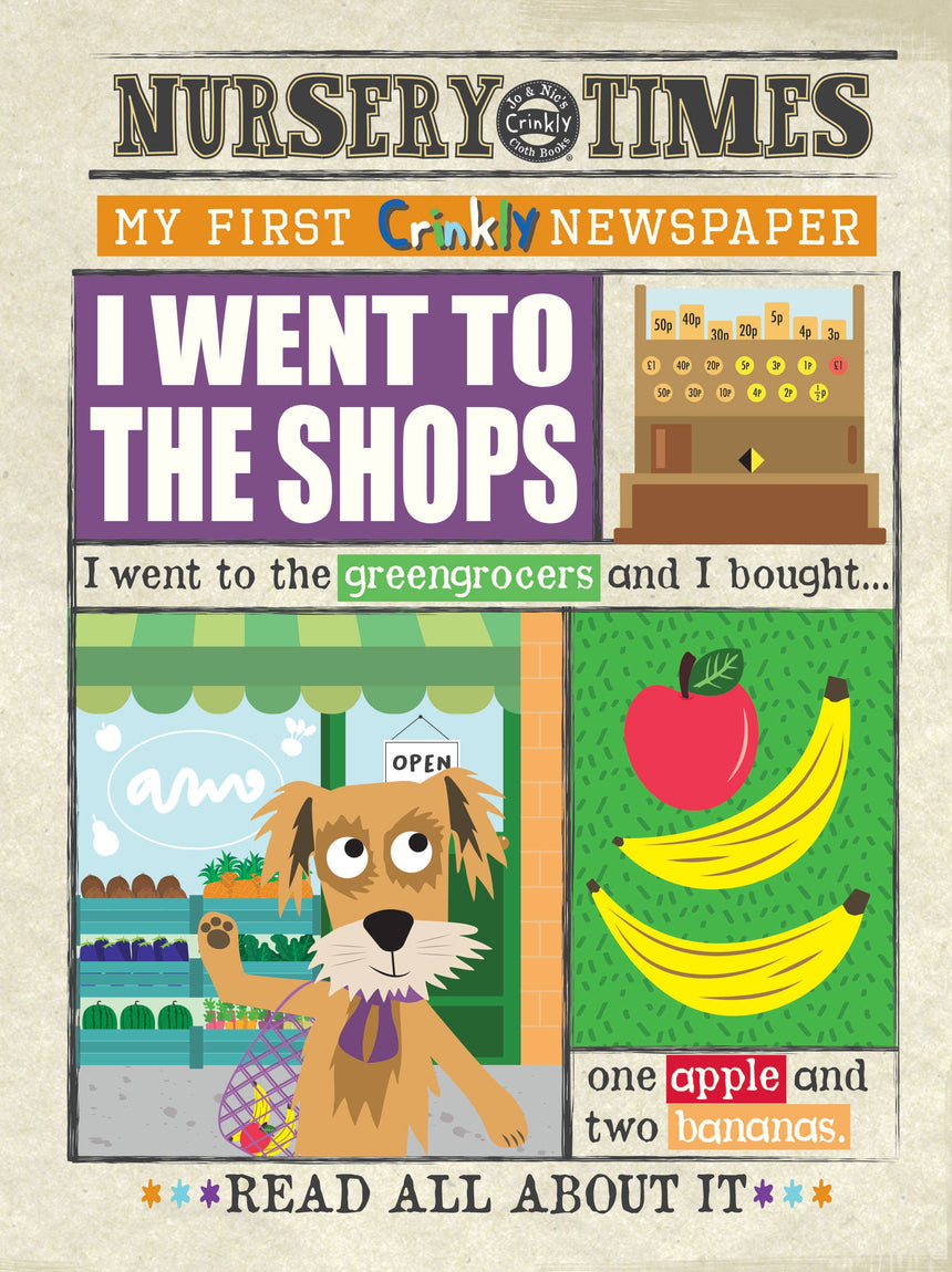 Jo & Nic's Crinkly Cloth Books - I Went To The Shops