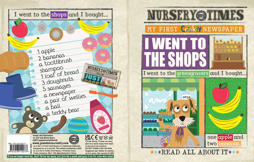 Jo & Nic's Crinkly Cloth Books - I Went To The Shops