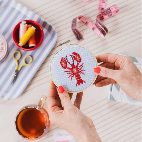 Cotton Clara - Lobster Cross Stitch Kit | Scout & Co