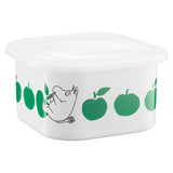 Muurla - Moomin enamel dish / jar with Lid - Joyful Apples - Green | Scout & Co