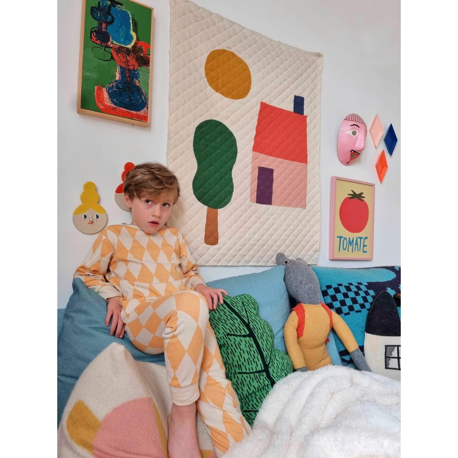 Sleepy Doe Harlequin Marigold Kids Pyjamas Uk Stockist Scout Co