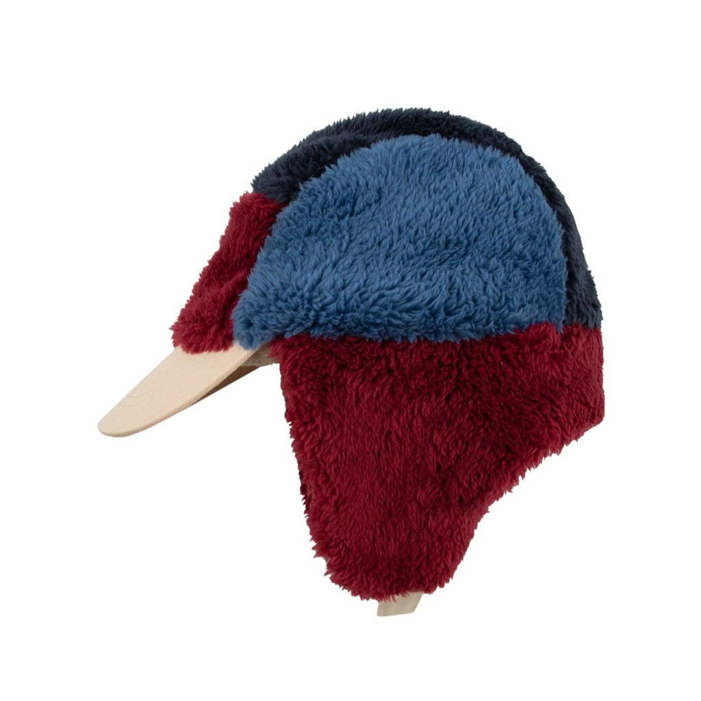 Tiny Cottons - Colour Block polar sherpa cap - navy / deep red | Scout & Co
