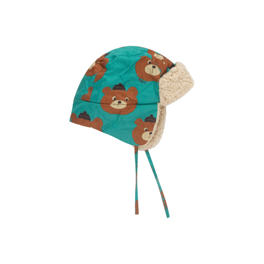 Tiny Cottons - Bears chapka hat - emerald | Scout & Co