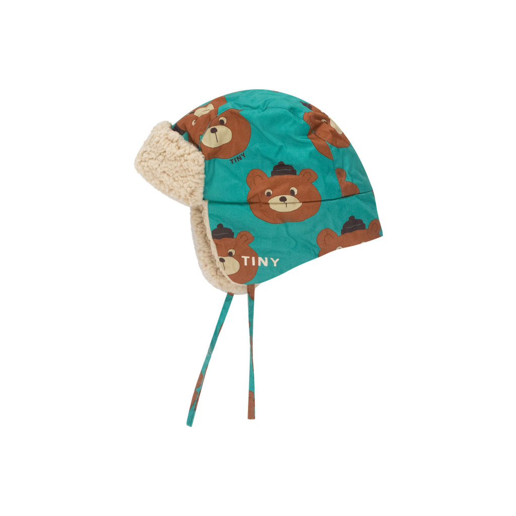 Tiny Cottons - Bears chapka hat - emerald | Scout & Co