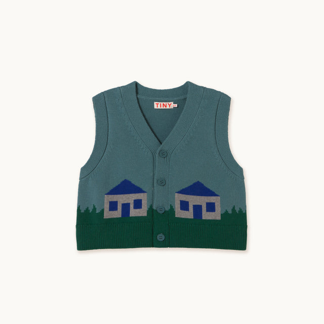 Tiny Cottons - Houses knit vest | Scout & Co