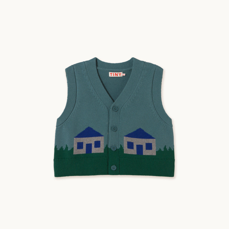 Tiny Cottons - Houses knit vest | Scout & Co