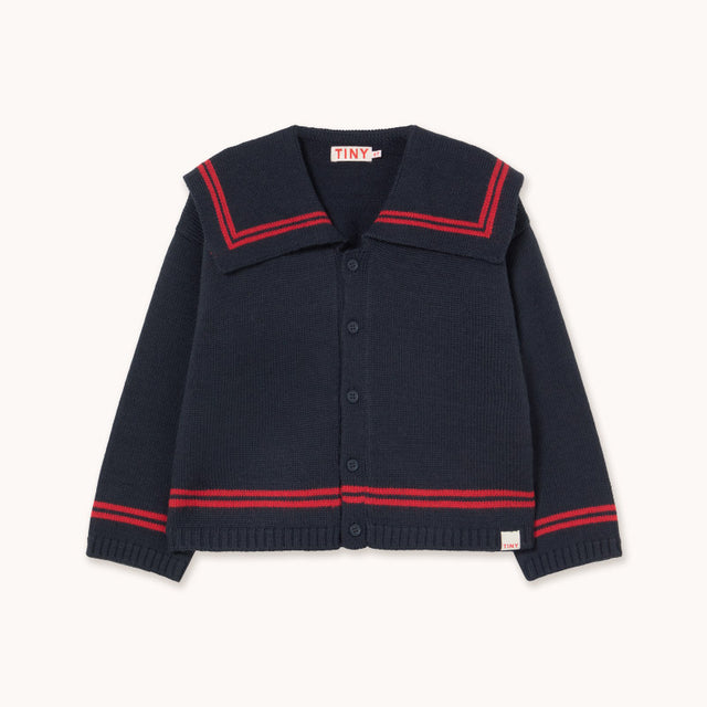Tiny Cottons - Stripes Tiny cardigan - navy | Scout & Co