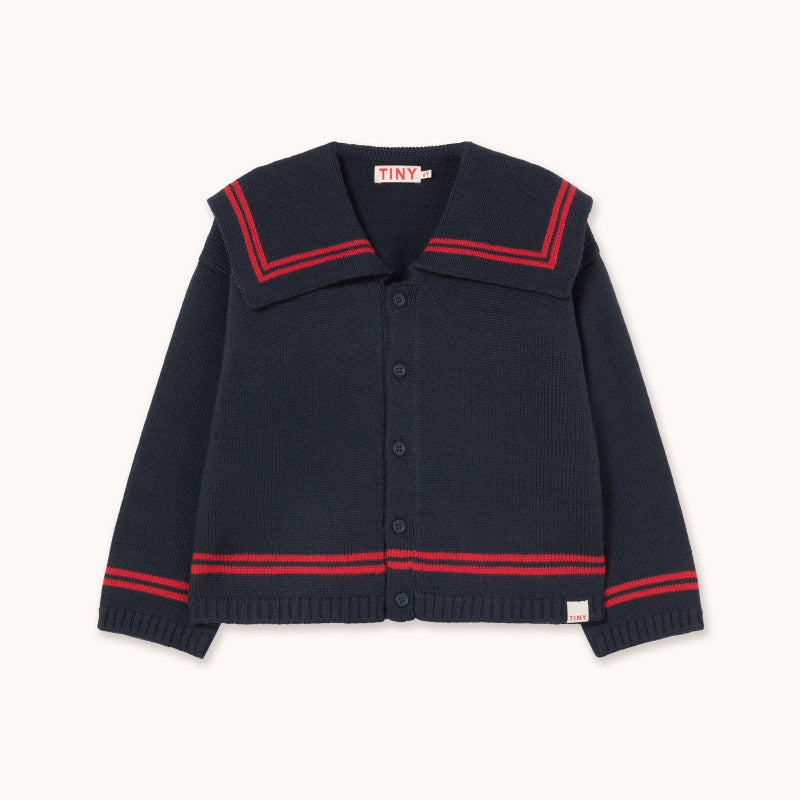 Tiny Cottons - Stripes Tiny cardigan - navy | Scout & Co
