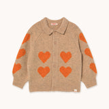Tiny Cottons - Hearts cardigan - Wild Rose | Scout & Co