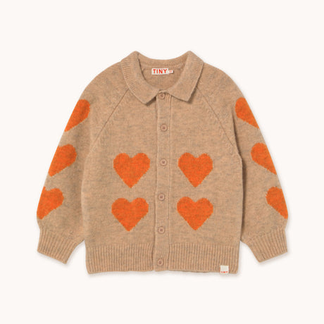 Tiny Cottons - Hearts cardigan - Wild Rose | Scout & Co