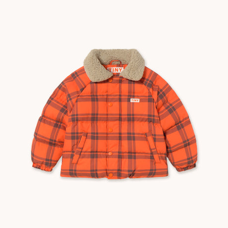 Tiny Cottons - Check padded jacket - summer red | Scout & Co