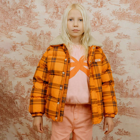 Tiny Cottons - Check padded jacket - summer red | Scout & Co