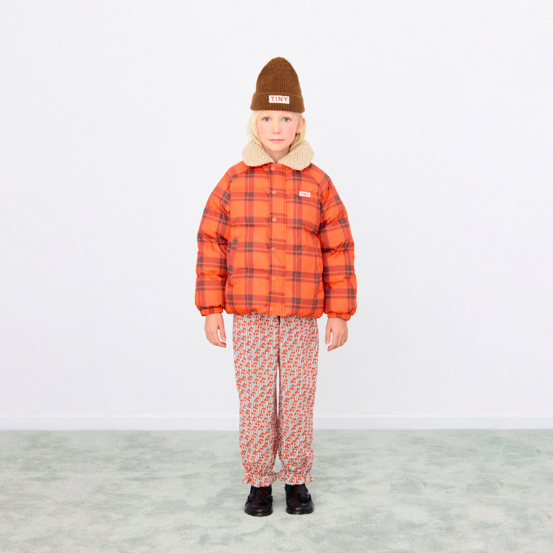 Tiny Cottons - Check padded jacket - summer red | Scout & Co